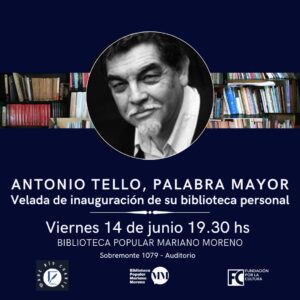 Lee más sobre el artículo El escritor Antonio Tello donó sus libros a la Biblioteca Mariano Moreno